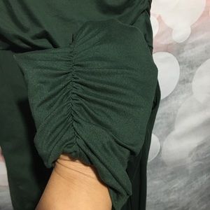 Hunter green long romper